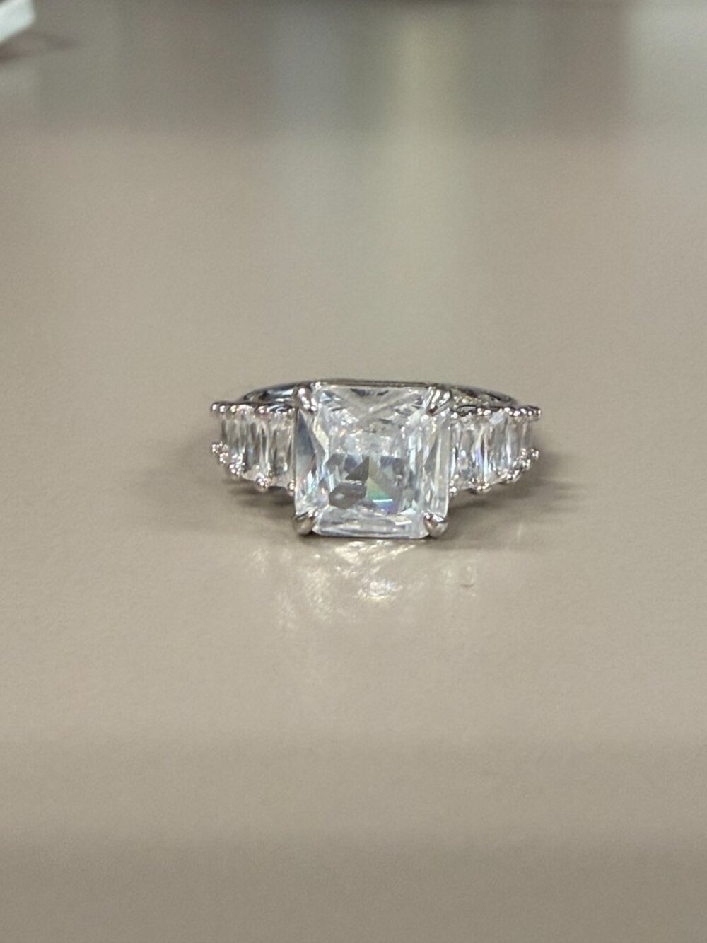 Bomb Party Kids Clear CZ Adjustable Ring Silver